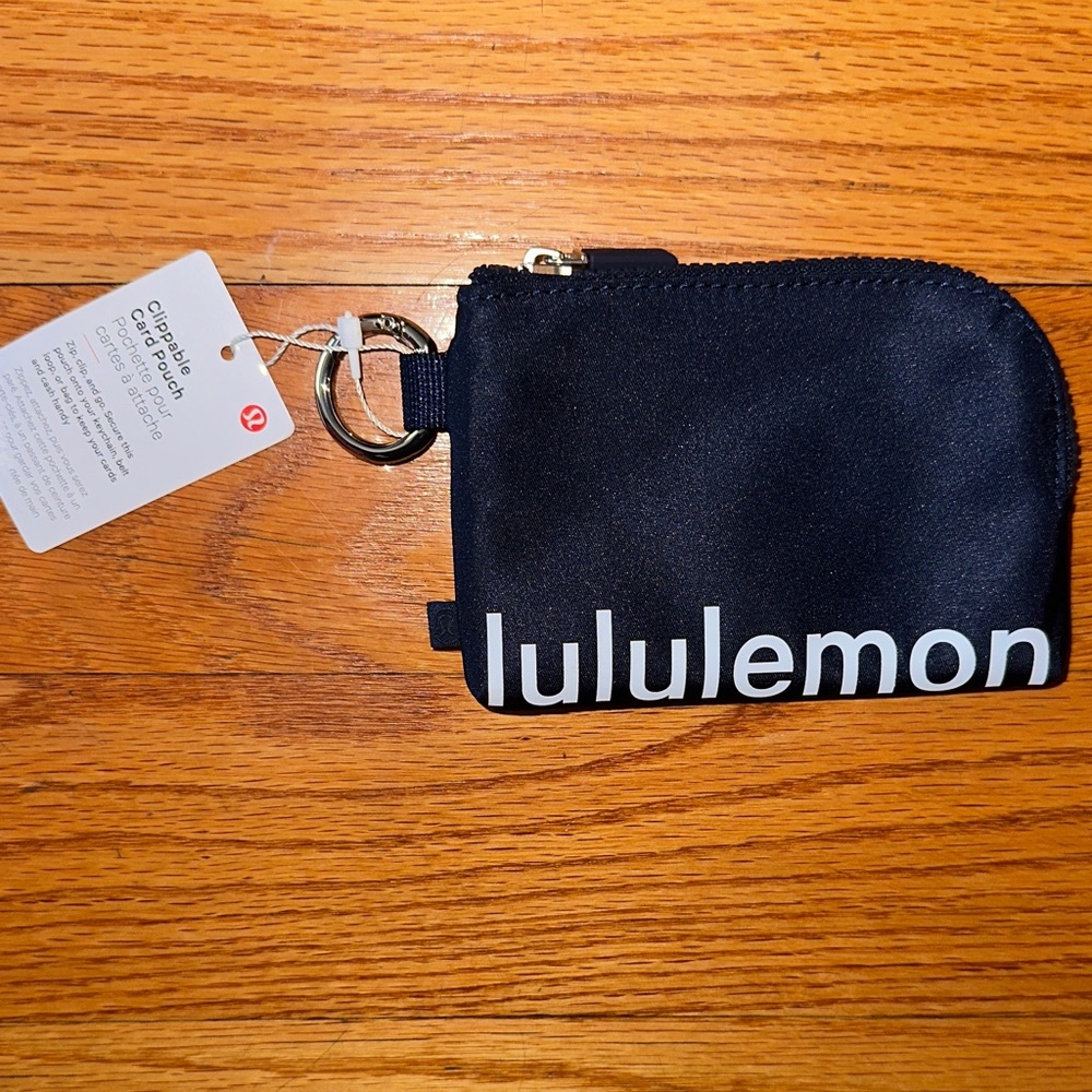Lululemon Blue Clippable Card Pouch